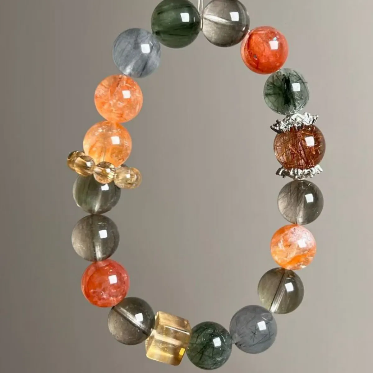 Natural Multi-treasure Crystal Bracelet, Women's Light Luxury Fashion Bracelet Niche Design