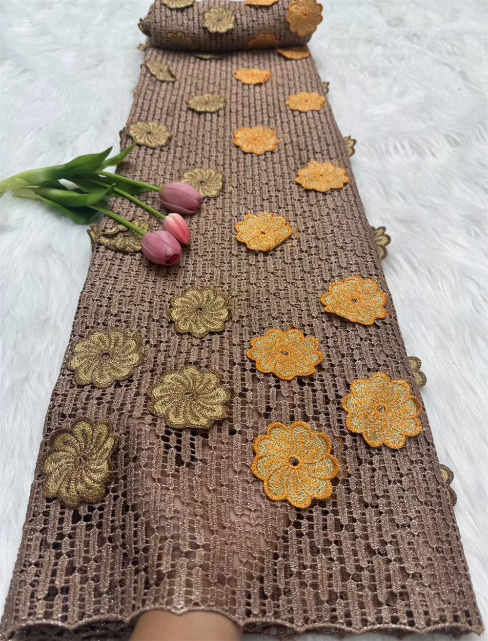 Luxury 3D Lace High Quality Fabrics 2025 3D Guipure Lace Fabric Green African Fabric Lace For Birthday Dresses Luxury 2025 H91-1