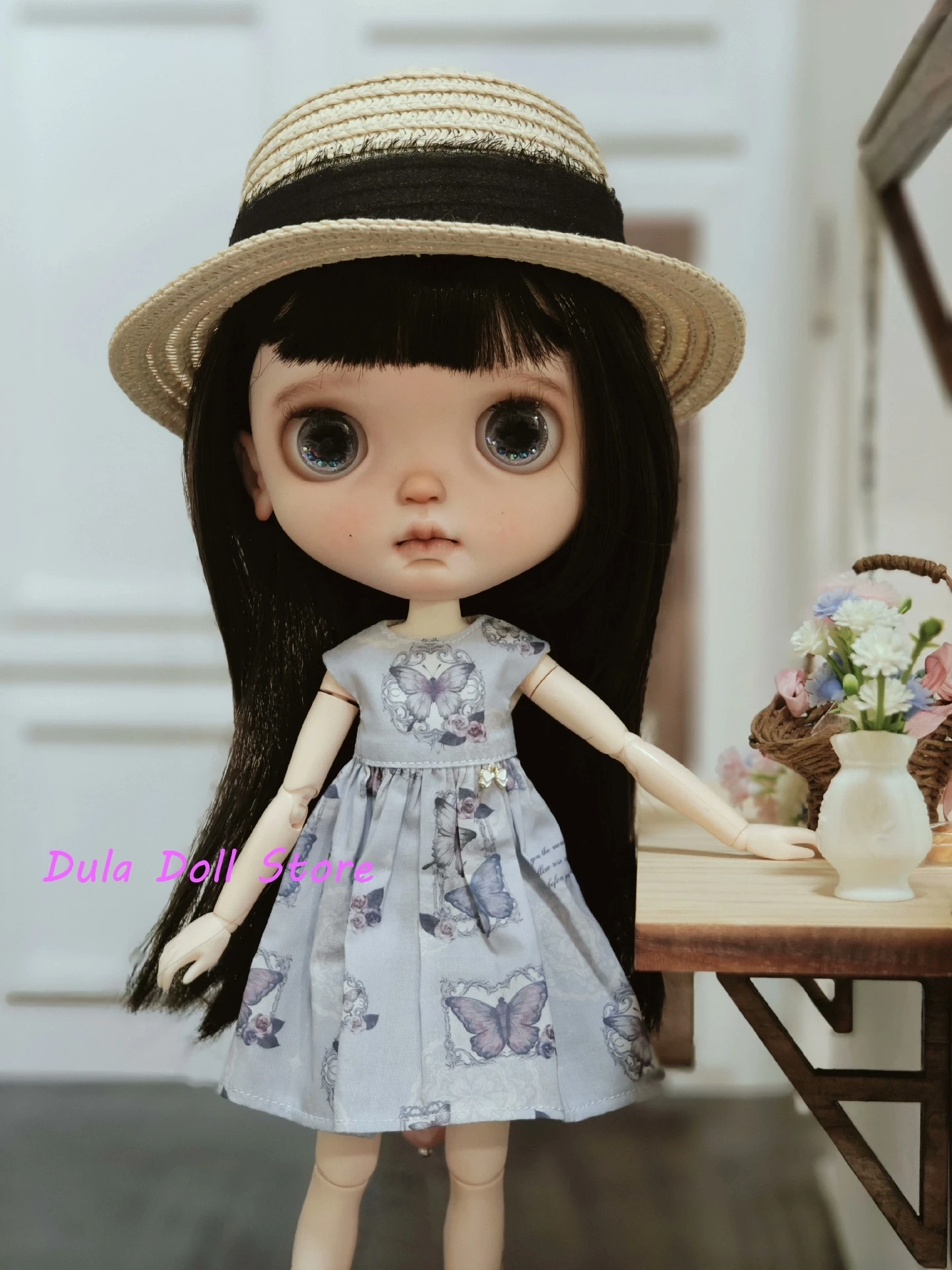 Roupas de boneca Dula vestido saia borboleta Blythe Qbaby ob24 ob22 Azone Licca ICY JerryB 1/6 Bjd Acessórios de boneca