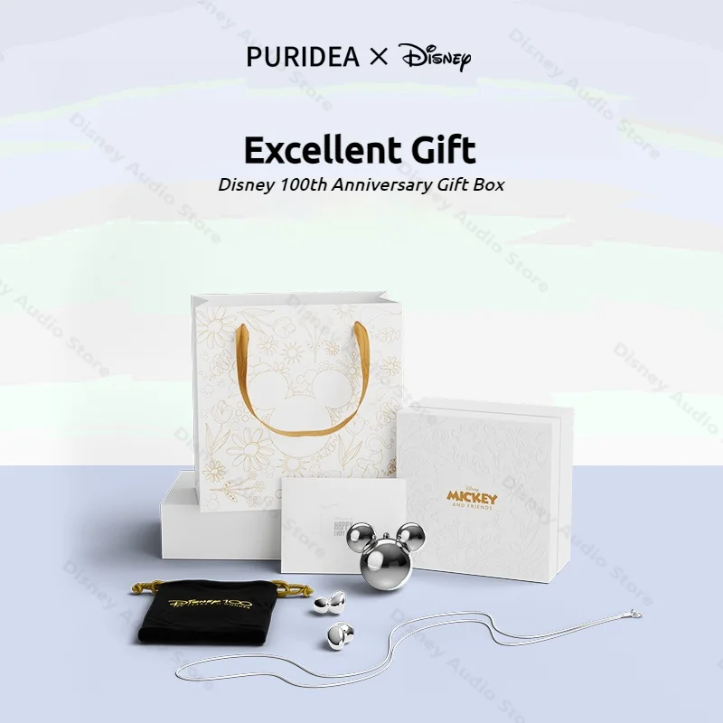 Disney 100th Aniversary Mickey Necklace TWS Earbuds HIFI Stereo Bluetooth 5.4 Headphones ENC Noise Cancelling Wireless Earphones