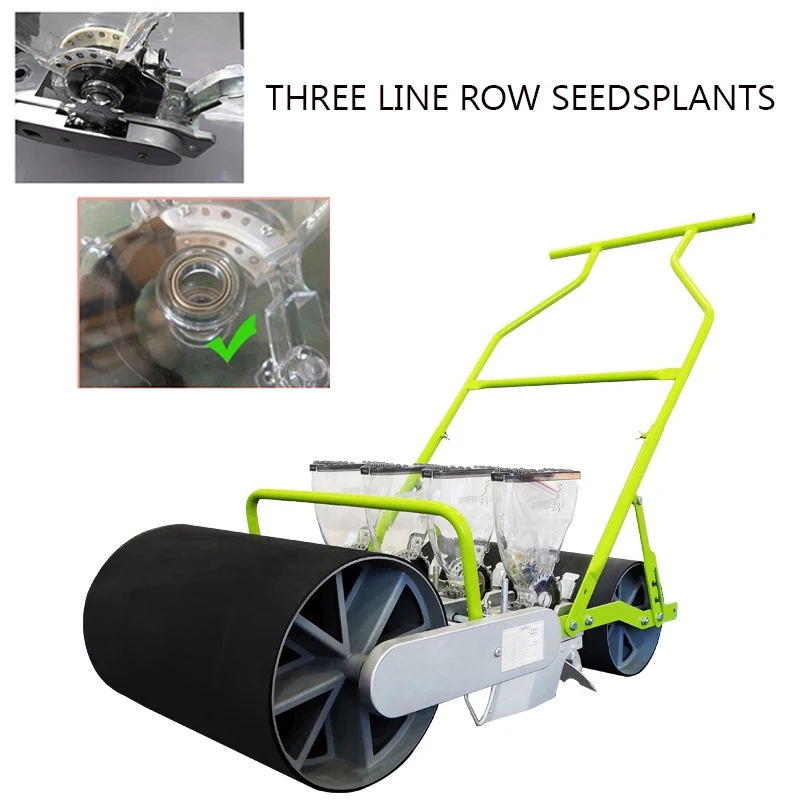 Трехлинейный сеяльный аппарат с ручным нажимом, средство для сеяния моркови, средство для сеяния семян овощей