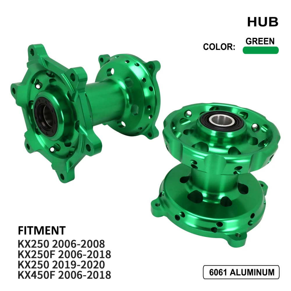 For KAWASAKI Motocycle Front Rear Wheel Hubs Set KX250 2006-2008 2019 2020 KX250F KX450F 2006-2018 KX 250 250F 450F CNC Aluminum