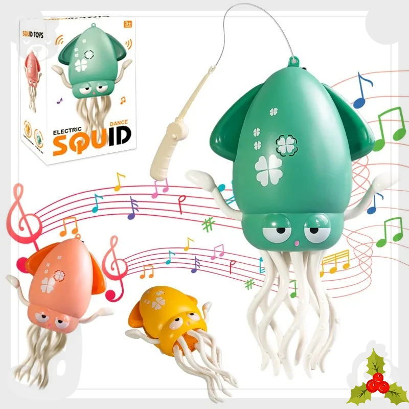 Juguete de Escape de baile para niños, pulpo interactivo para gatear, regalo de Navidad de Acción de Gracias, versión con batería