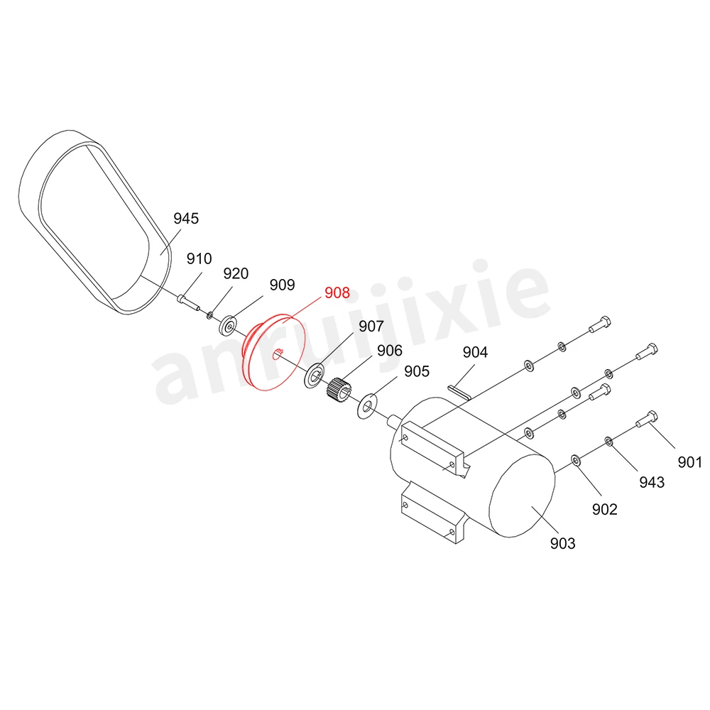 Motor pulley/Drive Wheel for SIEG C6&SC6-908