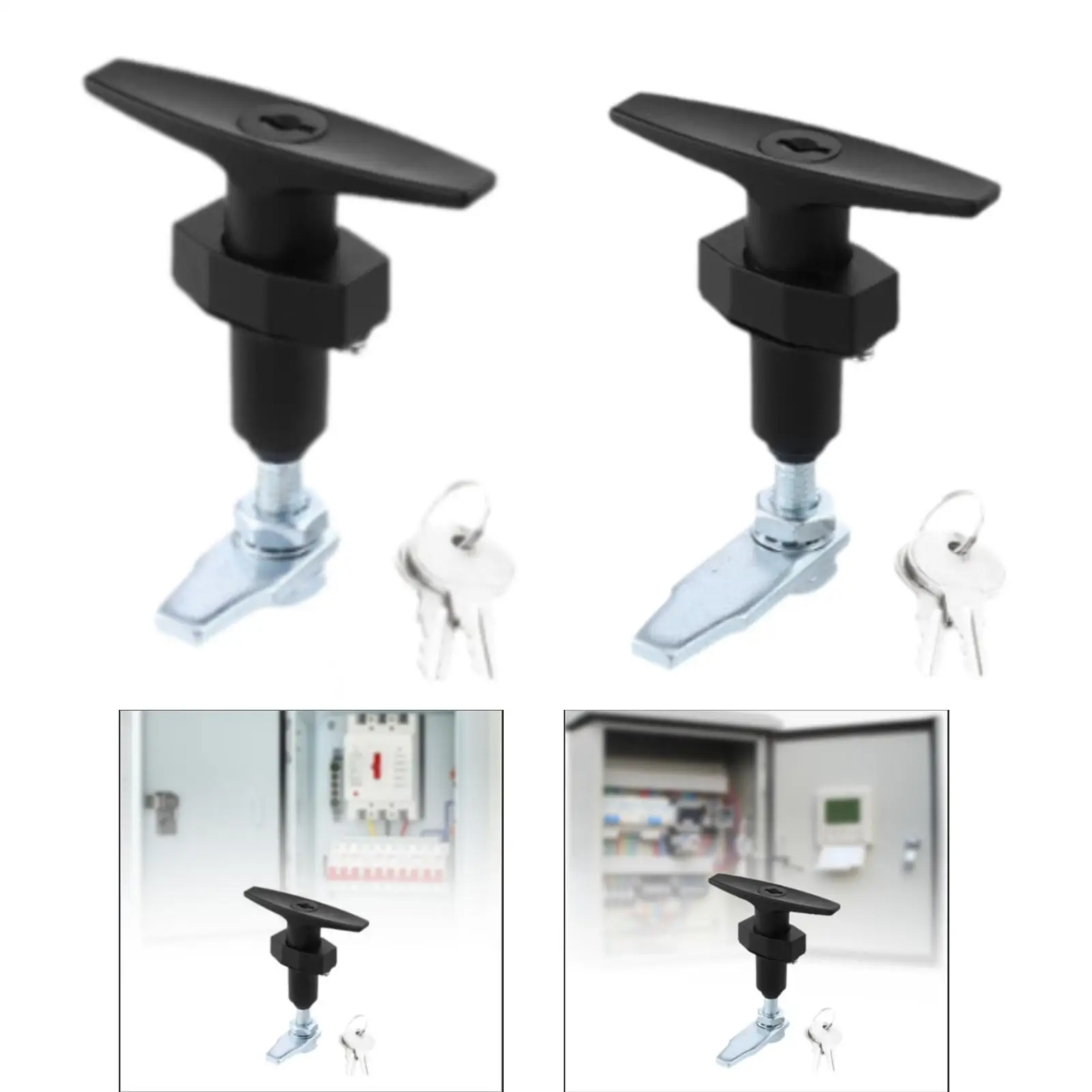 Matching Set T Handles Lock Sturdy for Trailer Cabinet Door Distribution Box