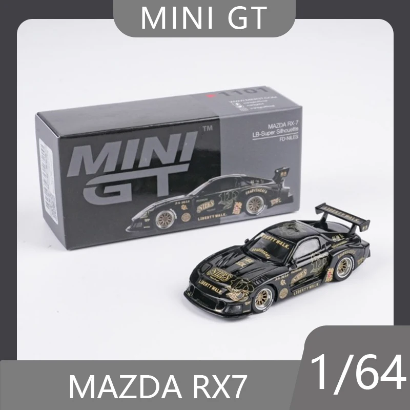 

MINI GT 1:64 # Модель автомобиля Mazda RX7 1101 из сплава, имитация, настольное украшение, коллекционная игрушка для мальчика, подарок на день рождения