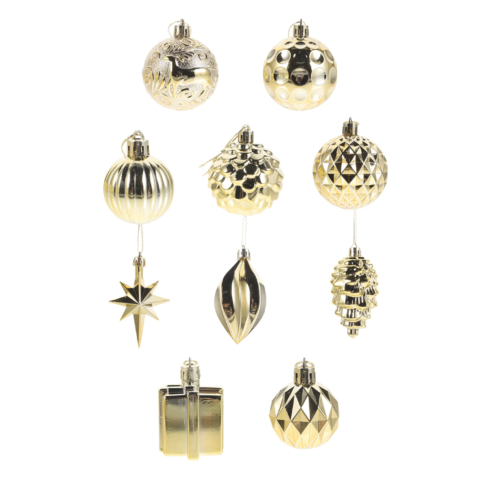 

Christmas Ornaments Set Festive Xmas Tree Hanging Ornaments Small Decorative Xmas Tree Pendants for Christmas Party Wreath Decor