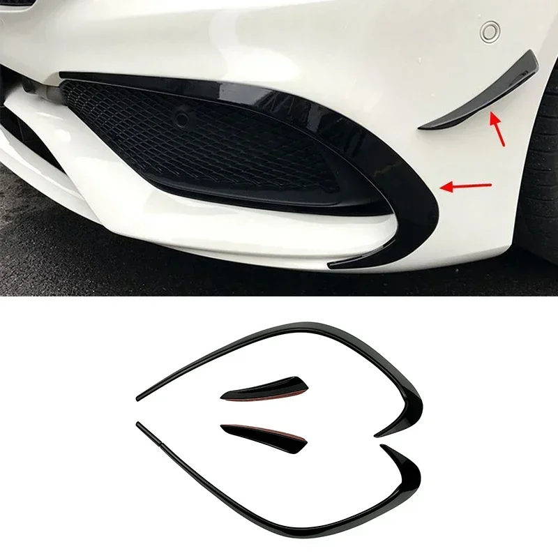 

New! C117 Front Bumper Spoiler Fog Lamp Cover Air Knife Splitter For Mercedes-Benz CLA-Class W117 CLA200 220 250 260 2016-2019