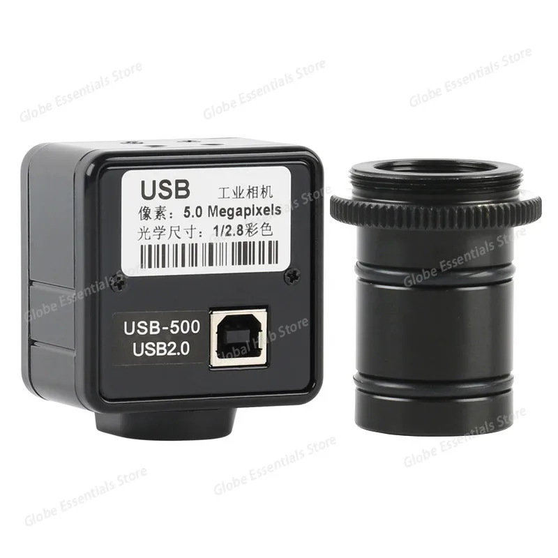 

Промышленная камера USB 5 миллионов/2 миллиона, промышленная камера с электронным окуляром и адаптером 23,2 мм