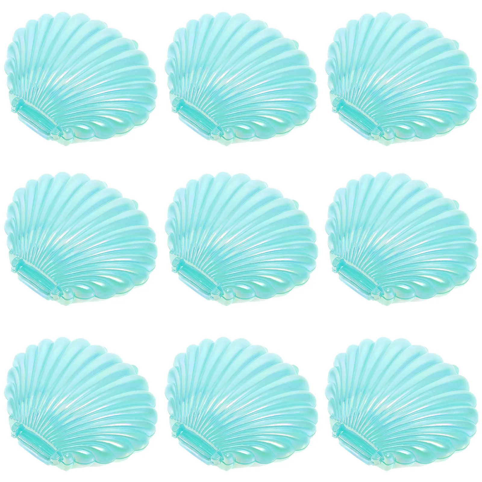 Lot de 10 boîtes coquillages nacrées attrayantes, porte-bonbons festifs, décoration de fête sur le thème de la plage, étuis de rangement pour boucles d'oreilles, bibelots et petits objets