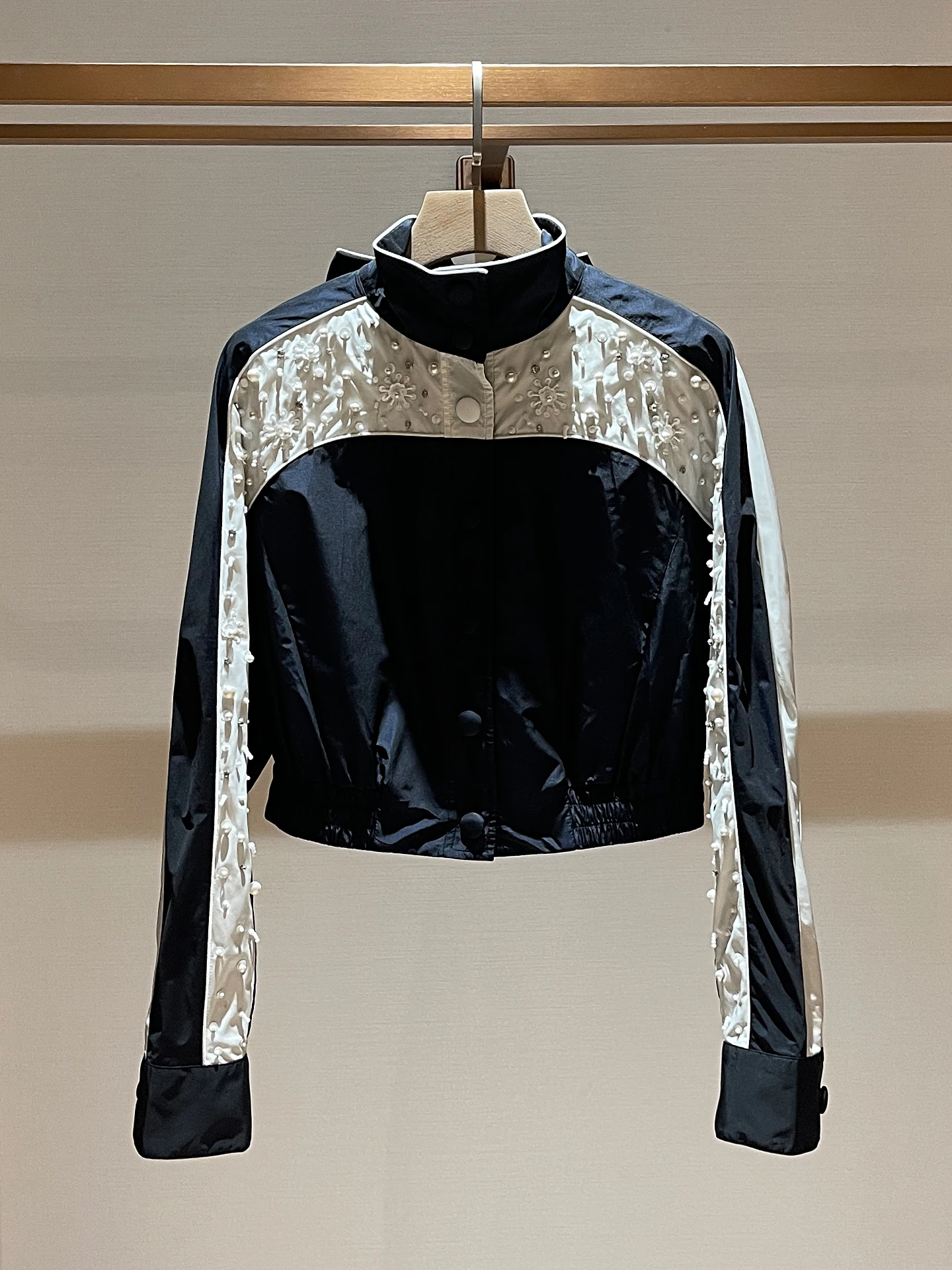 

Ele American Sle Long Sve Jaet, женская осенняя новая верхняя одежда с узлом, воротник-стойка, цветная блузка