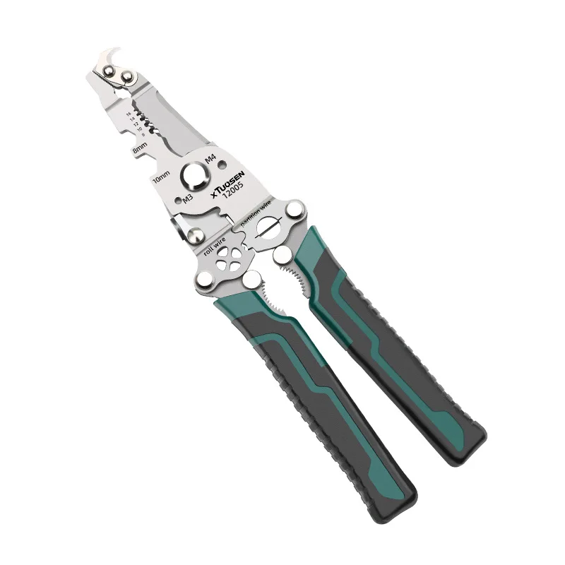 Foldable Crimper Cable Cutter Automatic Wire Stripper Multifunctional Stripping Crimping Pliers Terminal Hand Tool