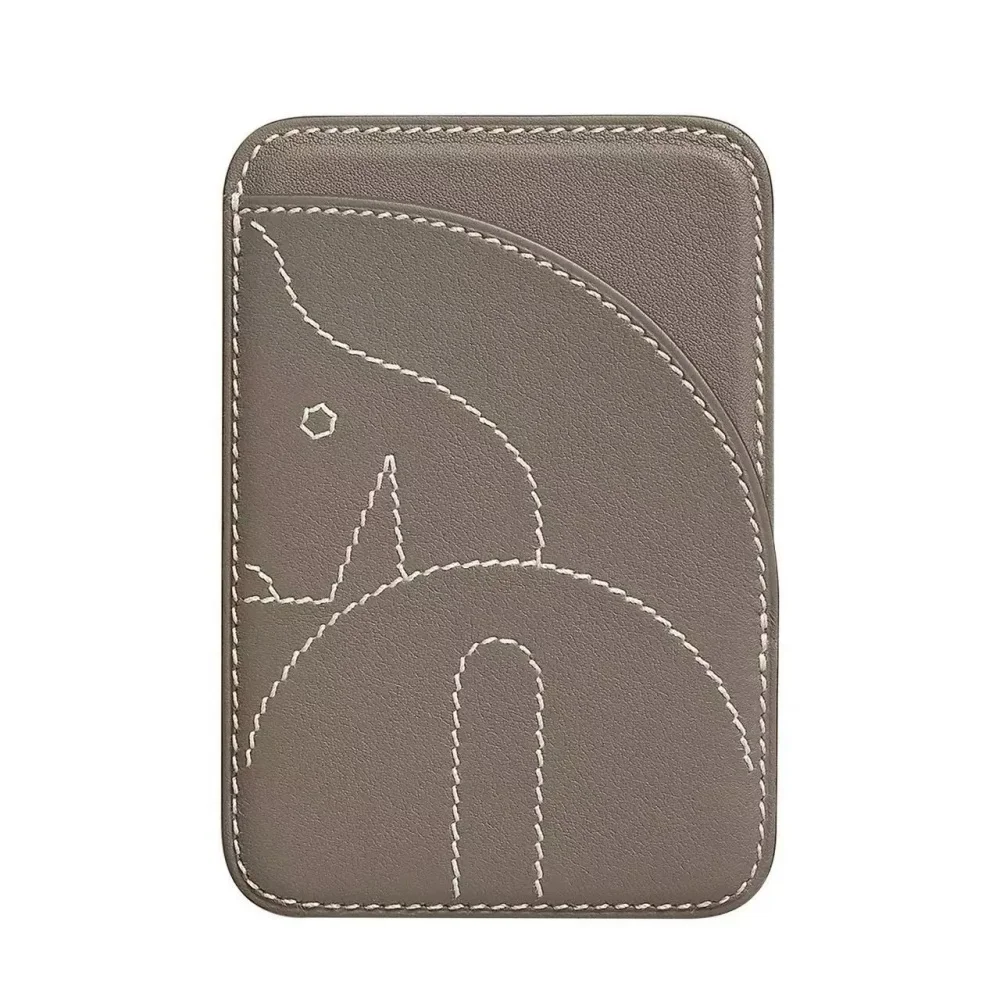H-Modell Geeignet für iPhone 17/16/15 MagSafe Magnetischer Handyrückseiten-Aufkleber Unsichtbare Magnetische Kartentasche Leder-Kartenhalter Magneti