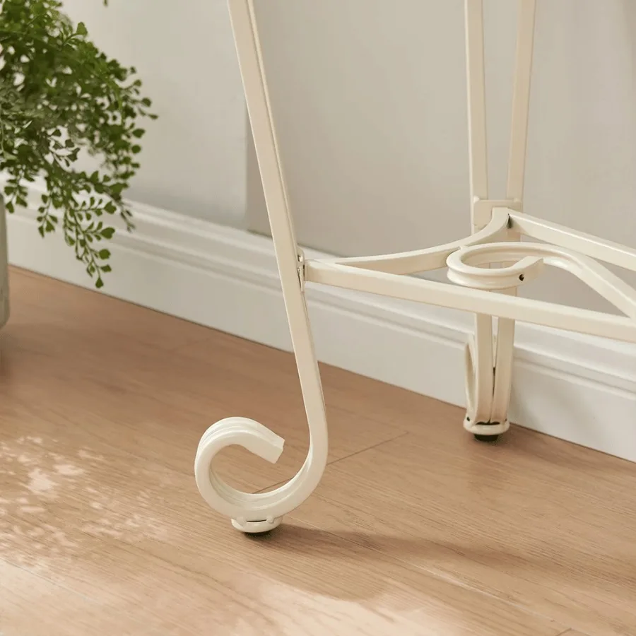 

2nd Tier Modern Tempered Glass Console Table Entrance Table Sofa Table With Storage Shelves