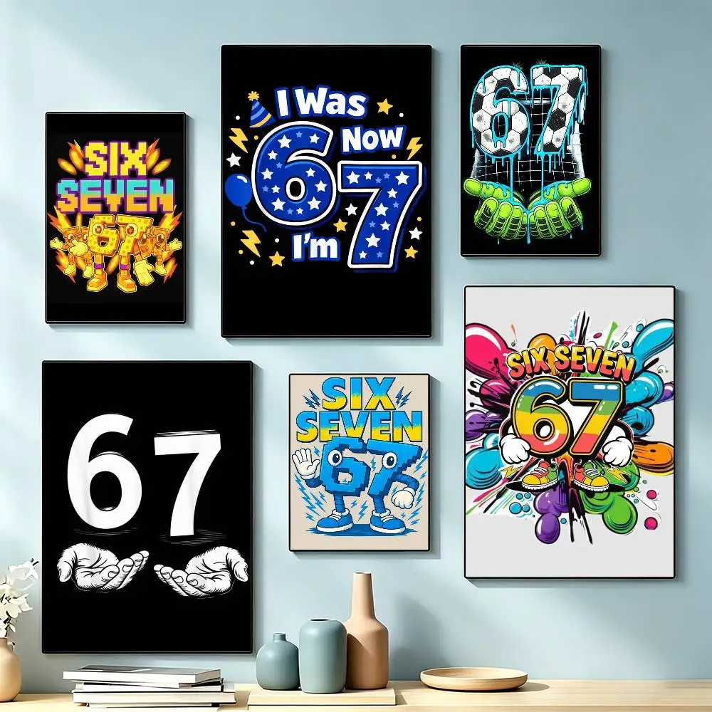 Fashion 6 7 S-Six Seven  Poster Waterproof Wall Art Sticker For Bar Living Room Vintage Decor High Quality Print Gift