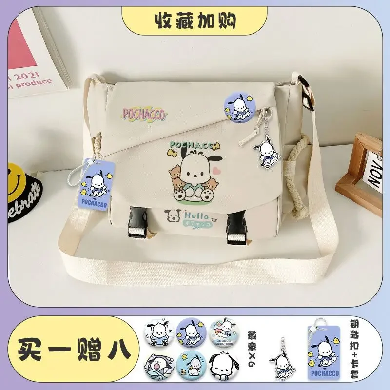 

Sanrio New Pacha Dog Crossbody Bag Men and Women Portable Canvas Bag Waterproof Students Class Single-Shoulder Bag