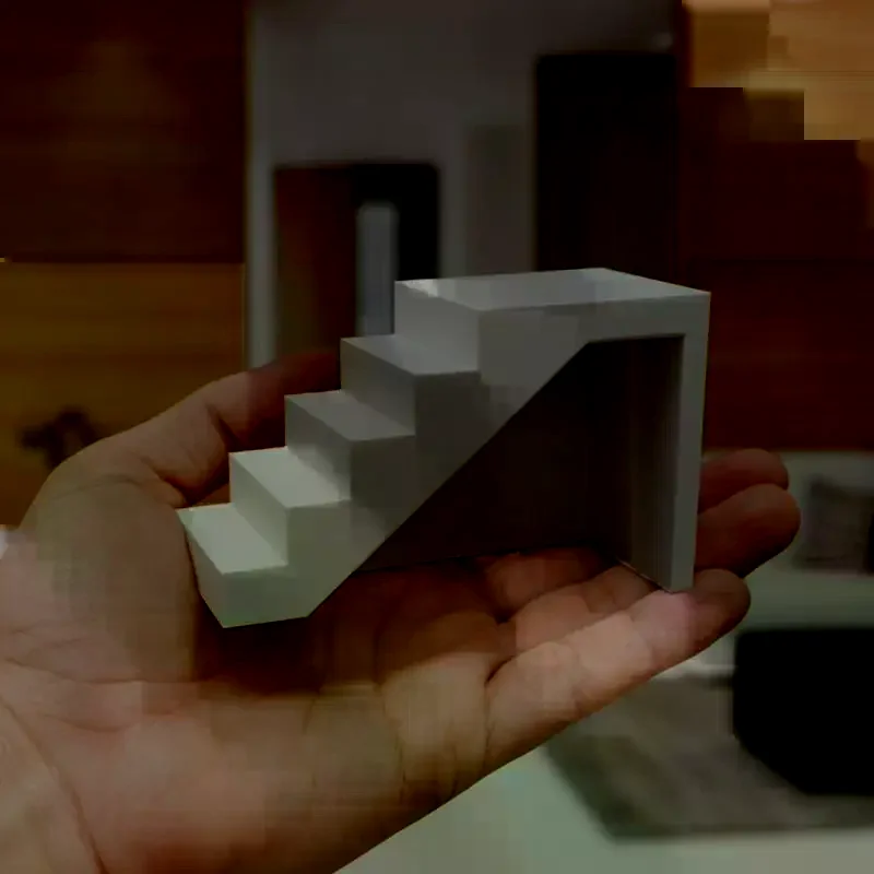 Dollhouse Miniature Staircase Collectible Empty Warehouse Ground Floor Stair Model 1:12 Scale for DIY Craft Lovers