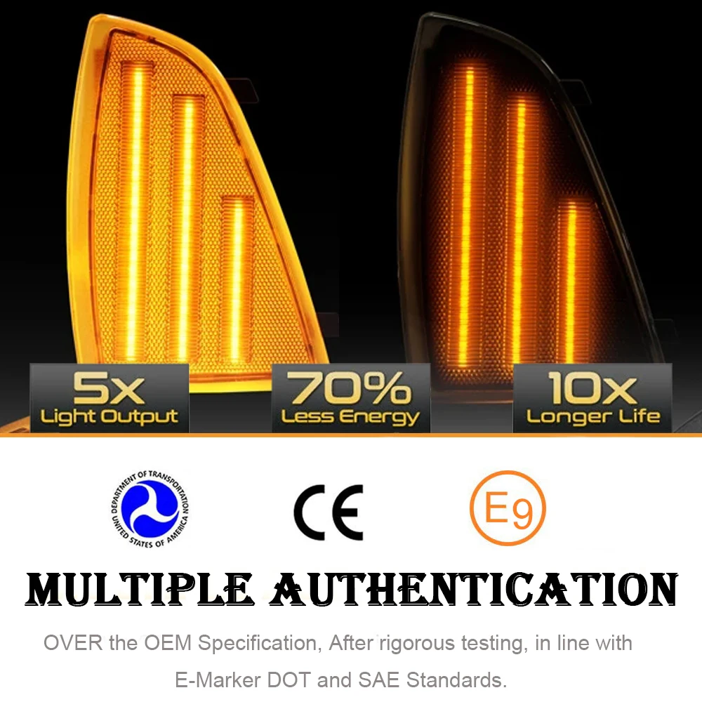 Car Front Bumper Side Marker LED Lights Turn Signal Amber Lamps For Chevrolet S10 Blazer Chevy S10 Pickup Truck1994-1997