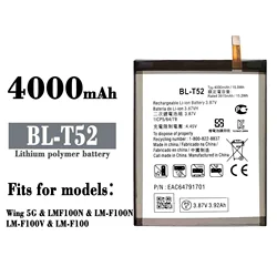 Nouvelle batterie de remplacement de haute qualité pour LG WING BL-T52 batterie de téléphone portable intégrée de grande capacité batterie au lithium neuve