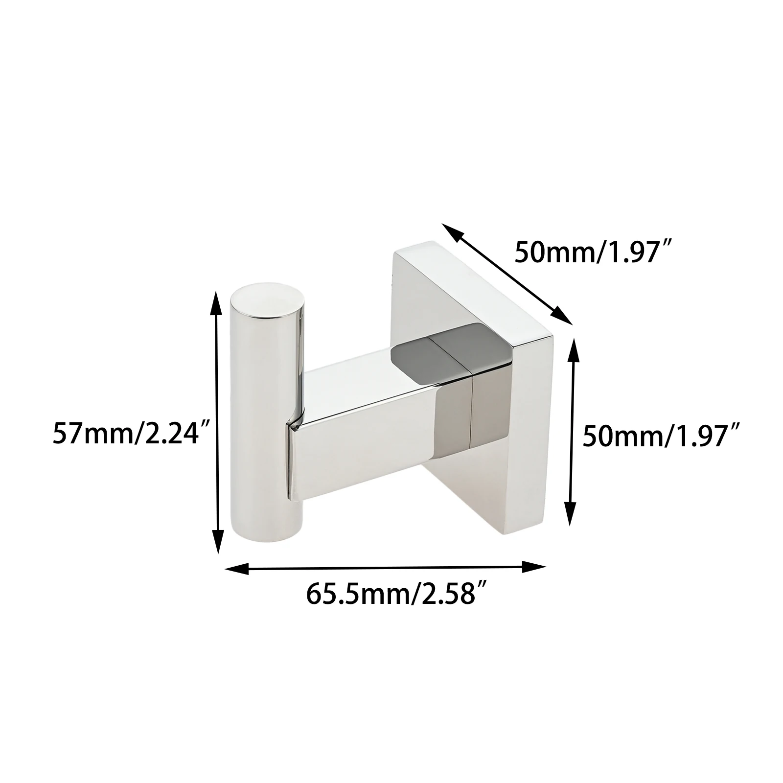 1pc Bathroom Robe Hook Towel Clothes Coat Bag Hooks Hanger Rack Wall Mounted Kitchen Hardware Stainless Steel