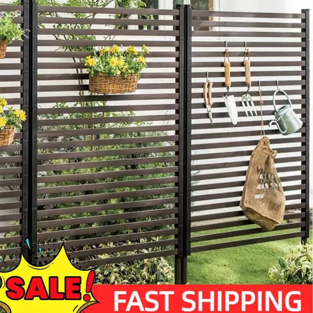 

Металлический забор для конфиденциальности 90 см (Ш) x 120 см (В), уличный экран для конфиденциальности, панель из стальных труб с ПЭ-покрытием для патио, сада, заднего двора