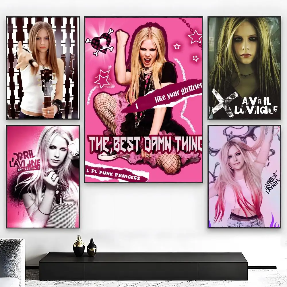 Singer A-AvrilS Poster Wall art print art suitable for living room bedroom bar parlor home decor gift