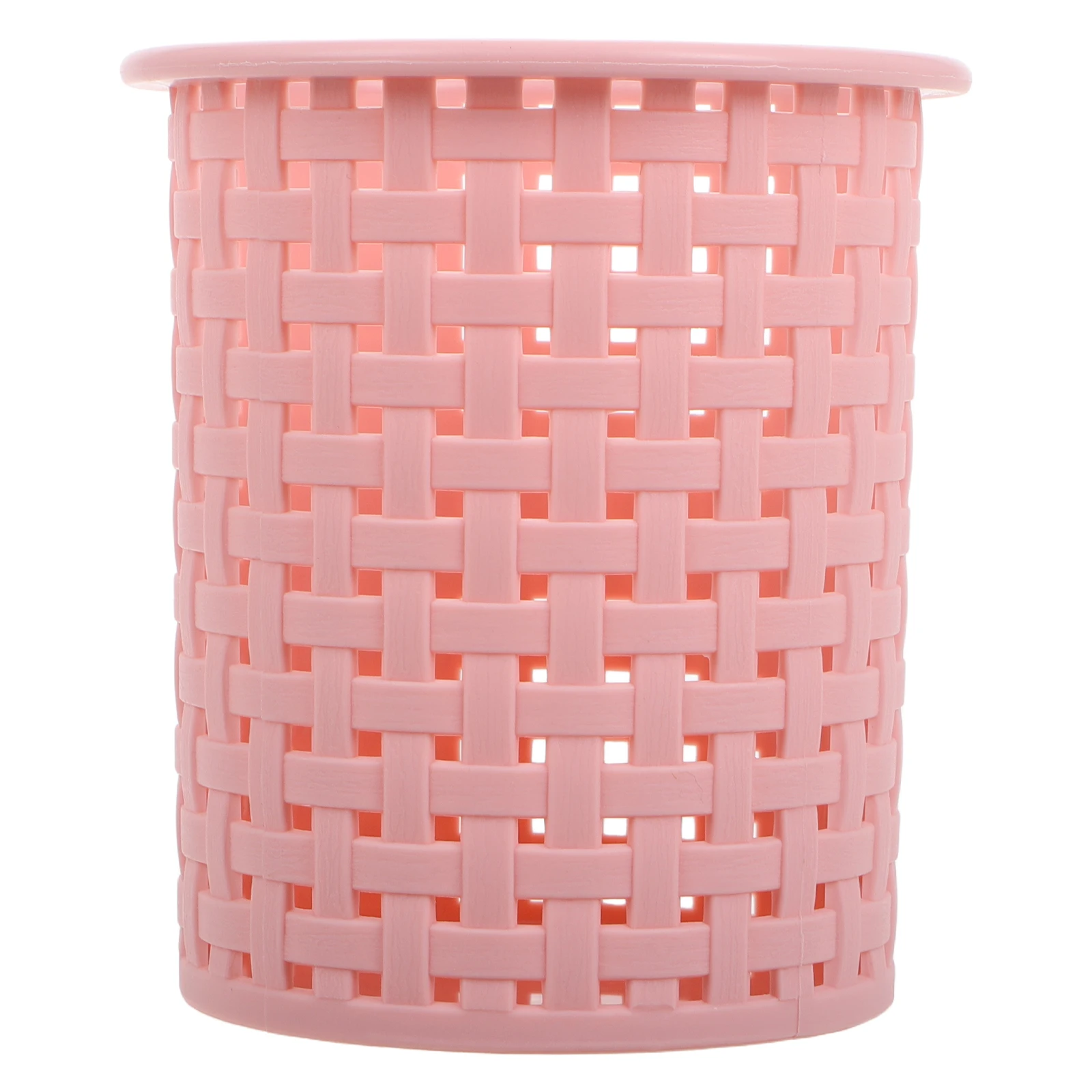 

Creative Imitation Rattan Pen Holder Desk Pencil Brush Organizer Pretty Holds Make up Plastic Desktop Storage