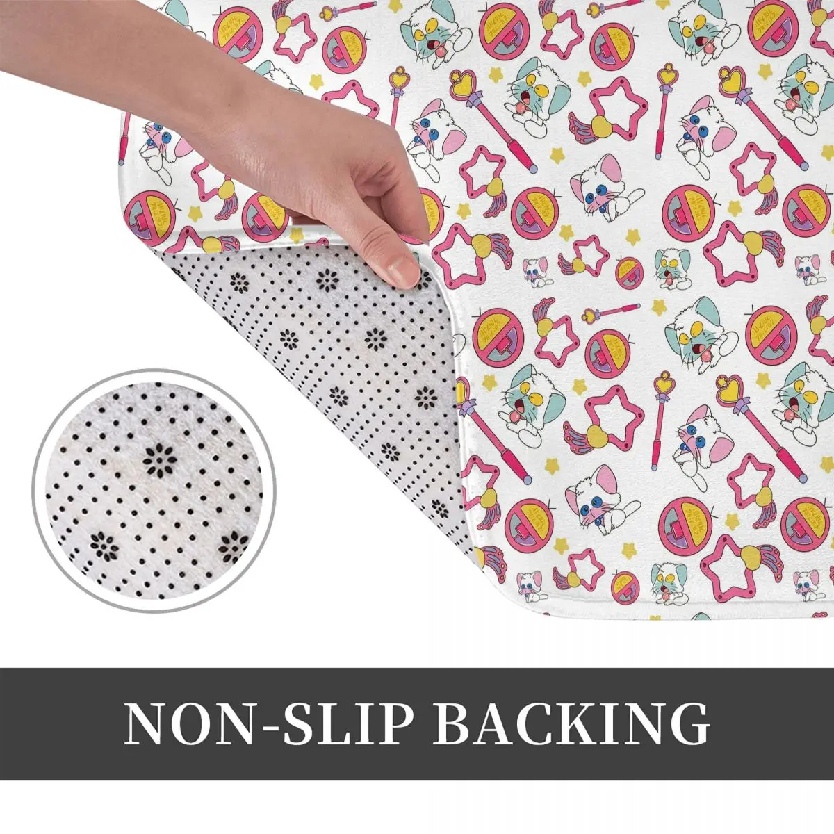 C-Creamy-S M-Mami-S Design Non-slip Doormat Floor Mat Dust-proo Carpet Rug for Kitchen Entrance Home Balcony Footpad Mats