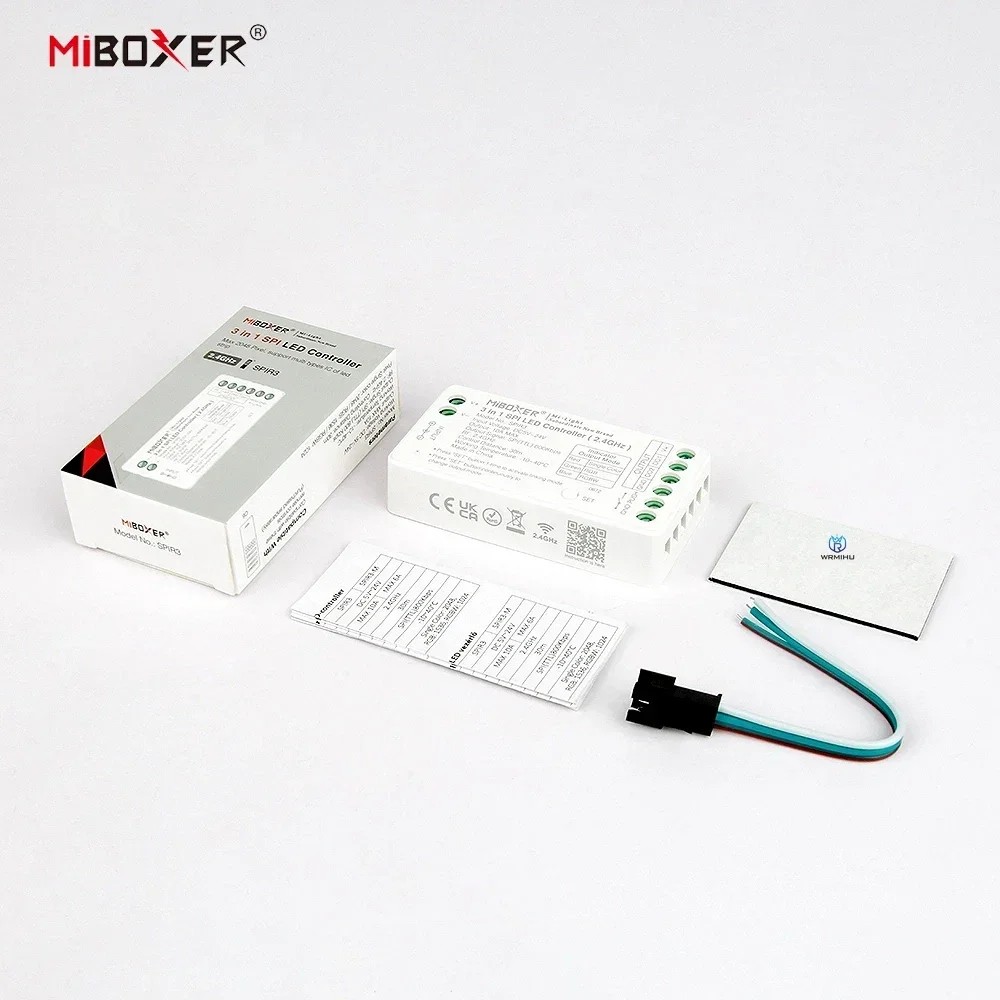 

Miboxer SPIR3 3 в 1 SPI светодиодный контроллер 2,4G одноцветный контроллер сигнала RGB RGBW IC для WS2811 WS2812 WS2815 светодиодная пиксельная лента