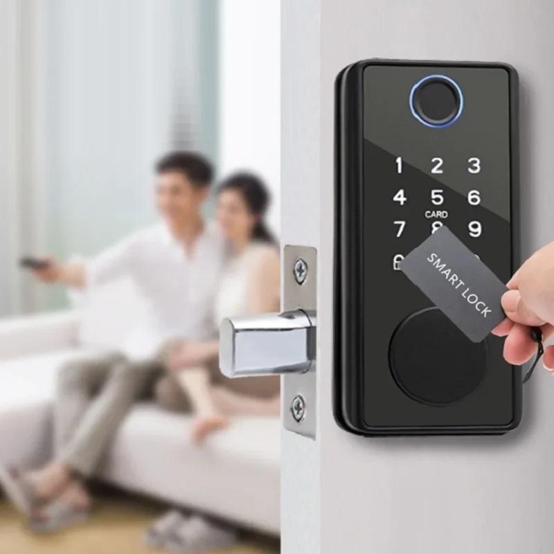 Imagem -02 - Tuya Smart Door Lock Ttlock Deadbolt App Digital Impressão Digital Senha Cartão ic Nfc Teclado de Entrada sem Chave Fechaduras Eletrônicas