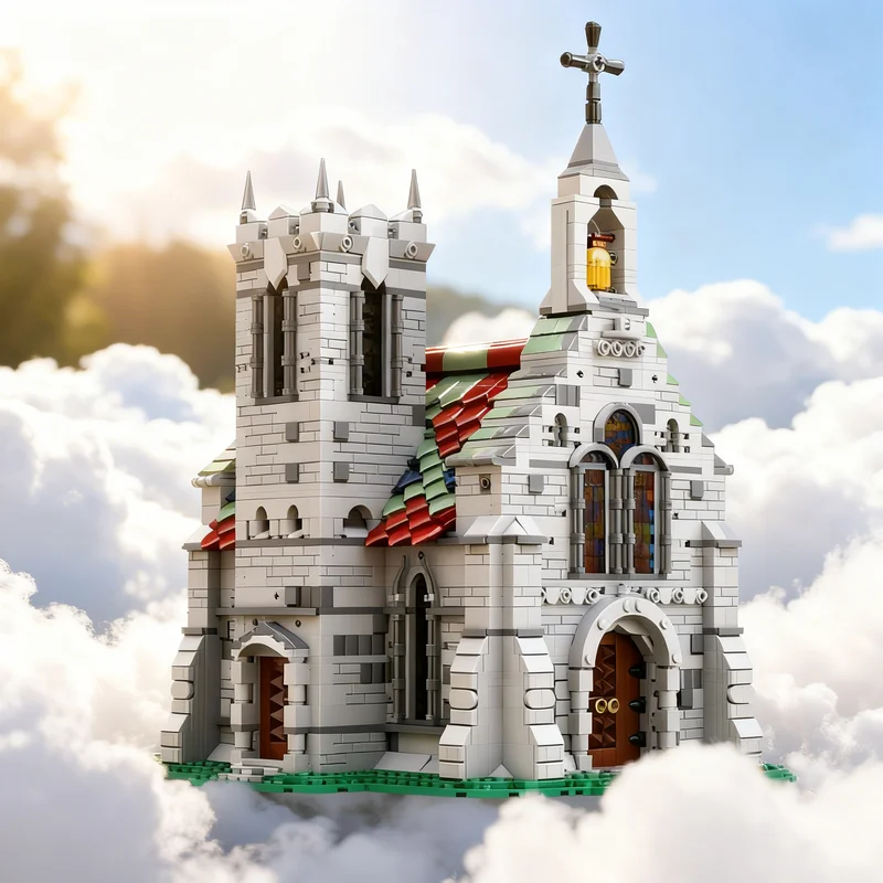 

2496 деталей MOC: Старинная церковь – модель для сборки от Creator Expert. Конструктор DIY. Креативный коллекционный подарок. Декор для витрины. Премиум-класс для взрослых и детей.