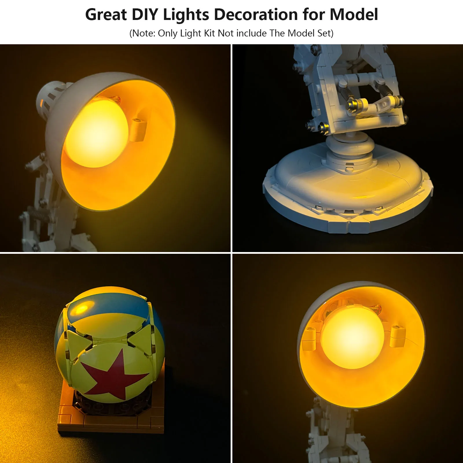 LYBMTWF مجموعة إضاءة LED 21357 مناسبة لـ Luxo Jr. ألعاب مصباح الطوب DIY (لا تشمل النموذج)