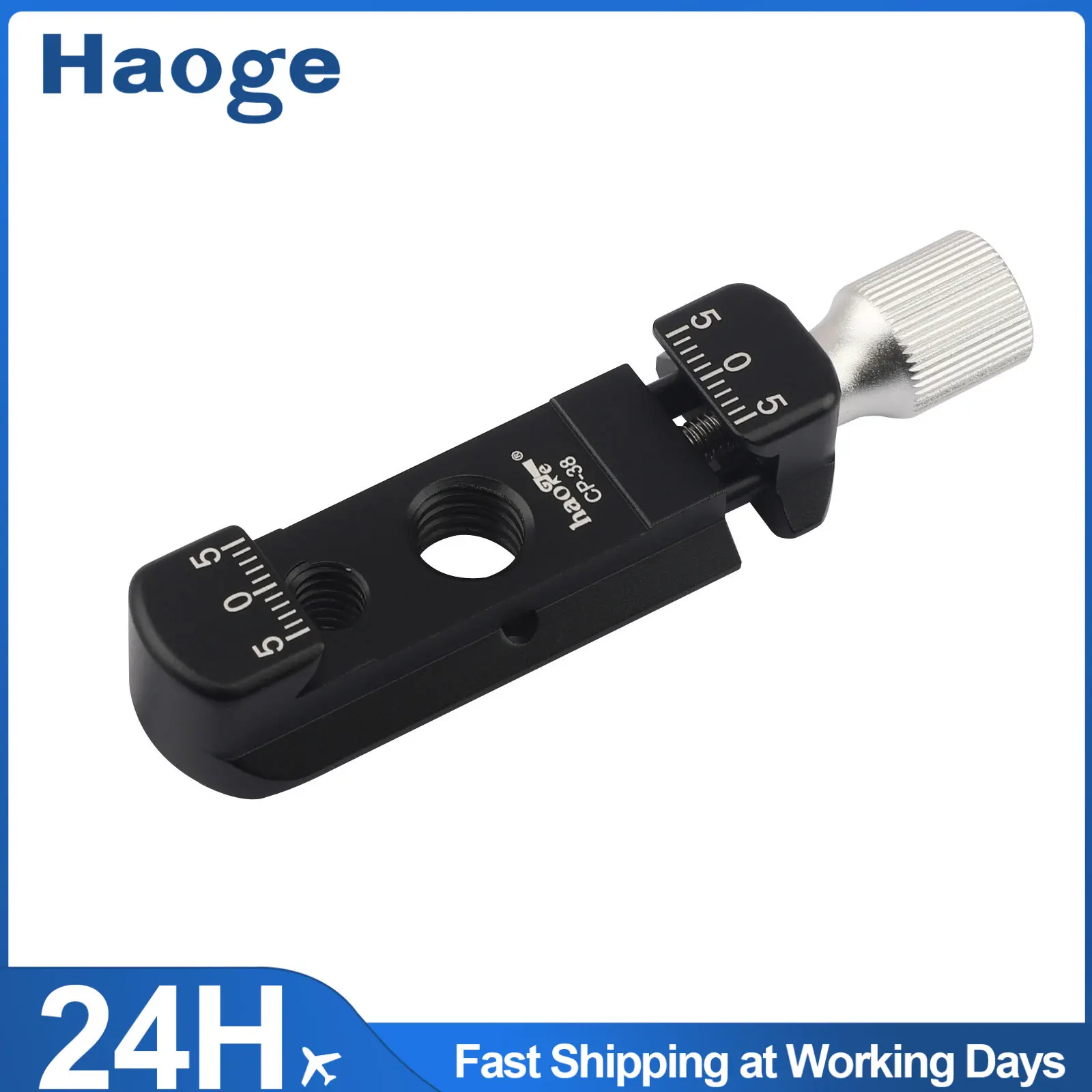 Haoge DSLR i Mirrorless Quick Release Clamp i płyta do standardu typu Arca z gwintem 1/4 "3/8" otwór ustalający szyna NATO