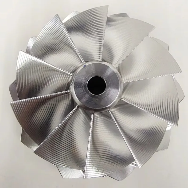 

T0E 65,70/82,46 мм, 10 + 0 лезвий, точечное фрезерование, турбофрезерное/алюминий 2618/колесо компрессора для заготовки