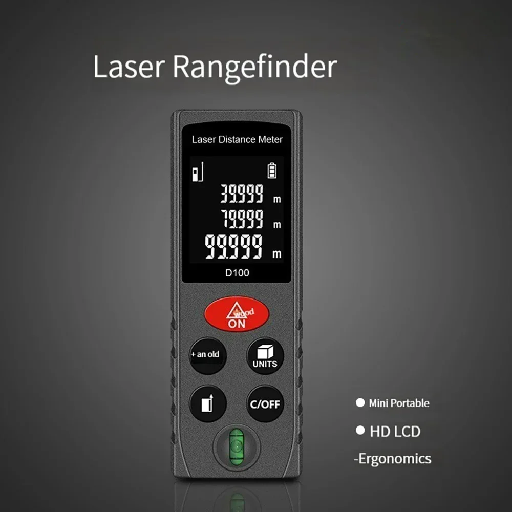 

Mini Laser Rangefinder Digital Laser Tape Measure 40M 60M 80M 100M Range Finder Precision Laser Distance Meter Measuring To