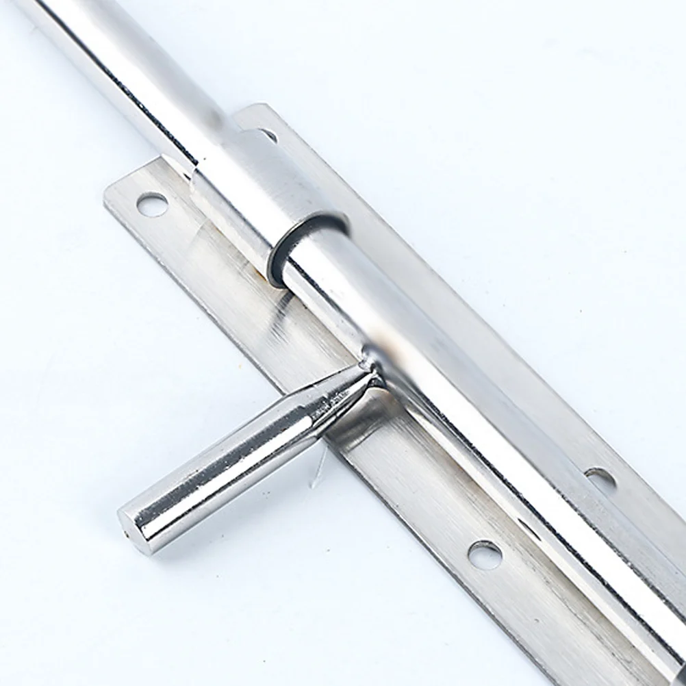 

385cm Thick Stainless Steel Door Bolt Heavy Duty Extended Latch Welded Iron Gate Mount Floor Rod Shed Fence Hardware