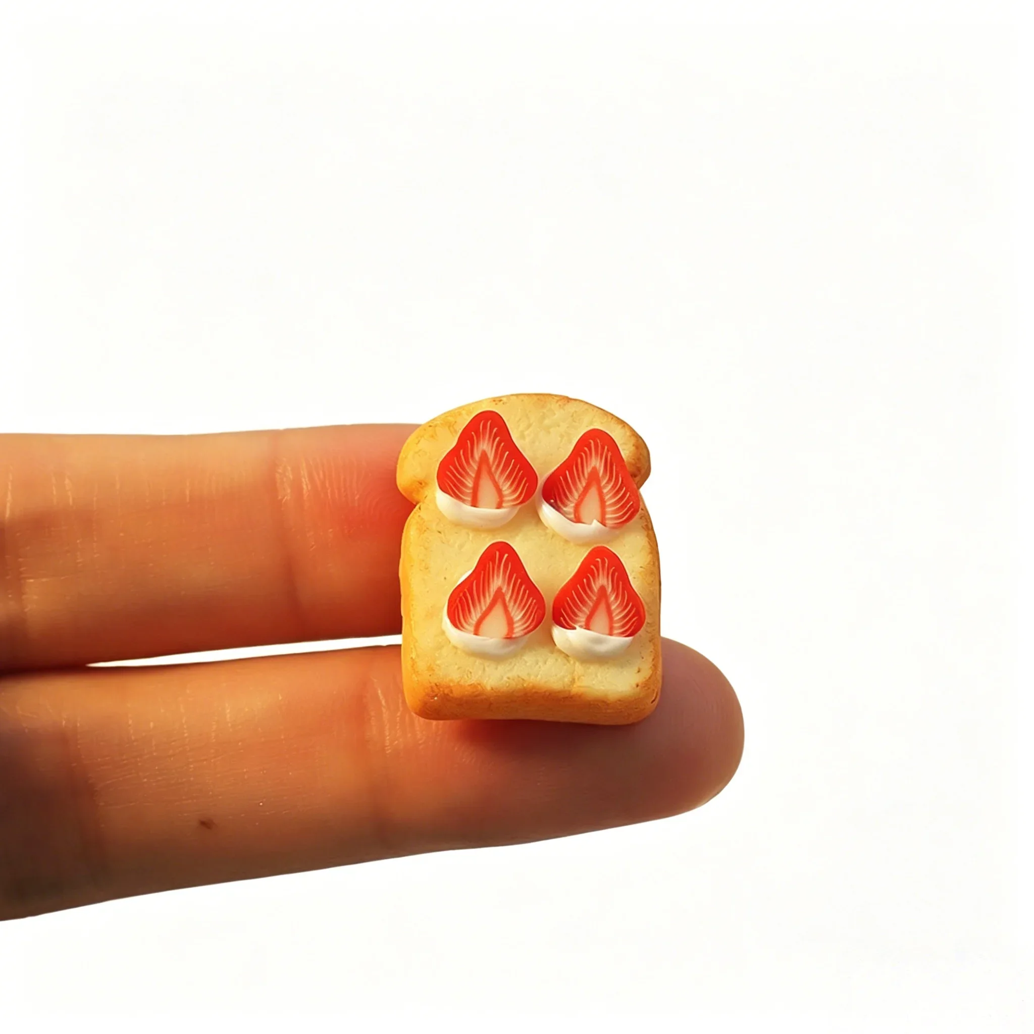 4 Styles Miniature Fruit Toast Model 1/12 Dollhouse Realistic Pretend Bread Food Scene Props