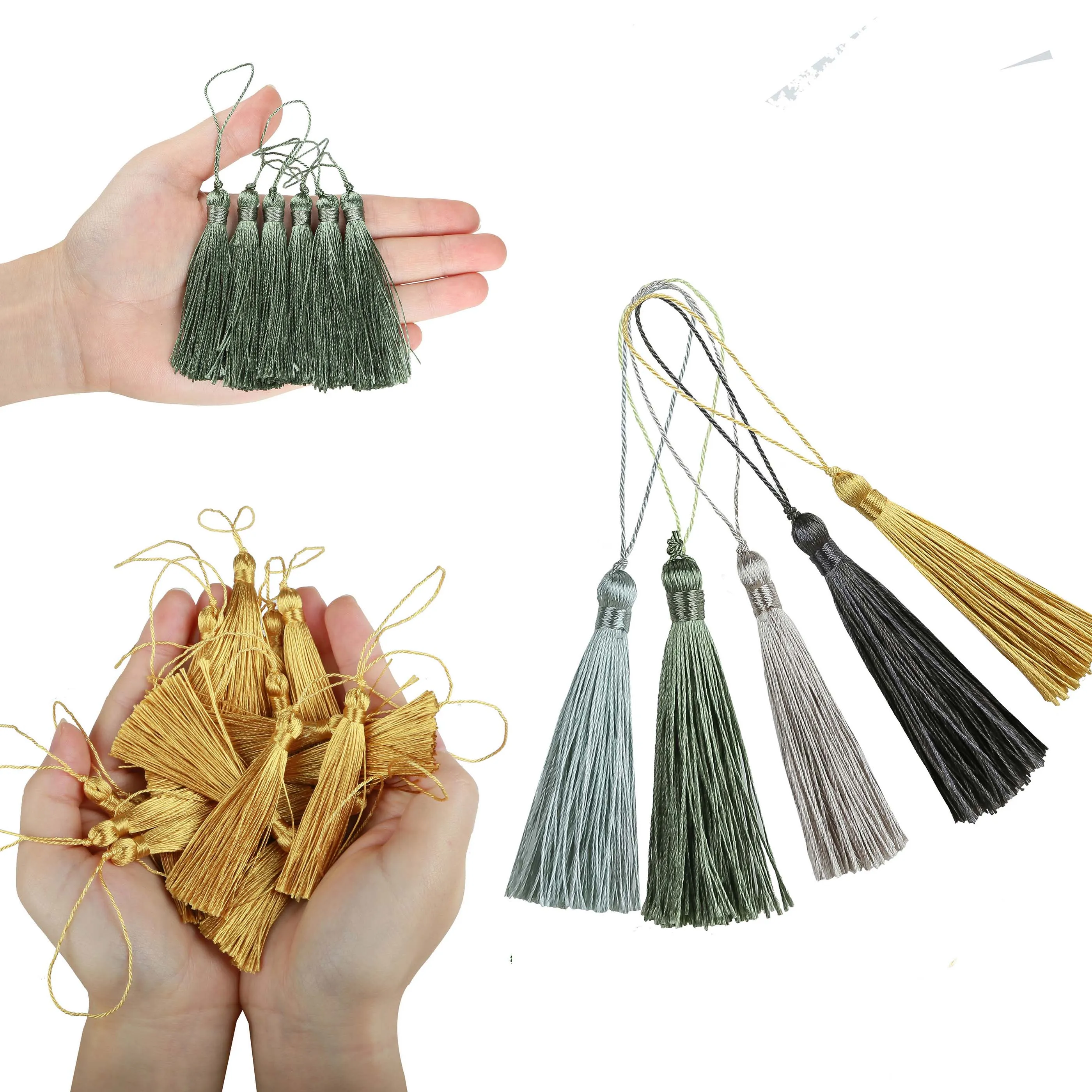 50pc Tassel 12.5cm Key Tassels DIY Hanamade Bookmark Tassels for Crafts Acce Home accessories Multi color