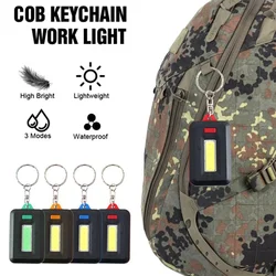 Portable Keychain Light Multifunctional Flashlight Mini LED Work Light COB Flashlight Outdoor Camping Emergency Light