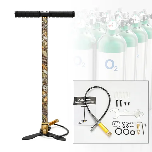 Bomba PCP manual de 3 etapas, 300bar, 30mpa, 4500psi, para Rifles Pcp, Air Paintball, compresor de alta presión, coche, bicicleta, caza