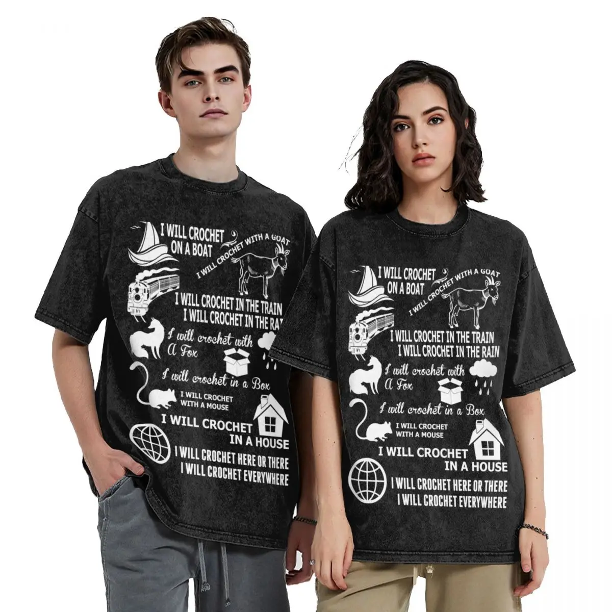 

I Will Crochet Here Or There Everywher T-Shirt shirts graphic tees anime stuff tops mens cotton t shirts