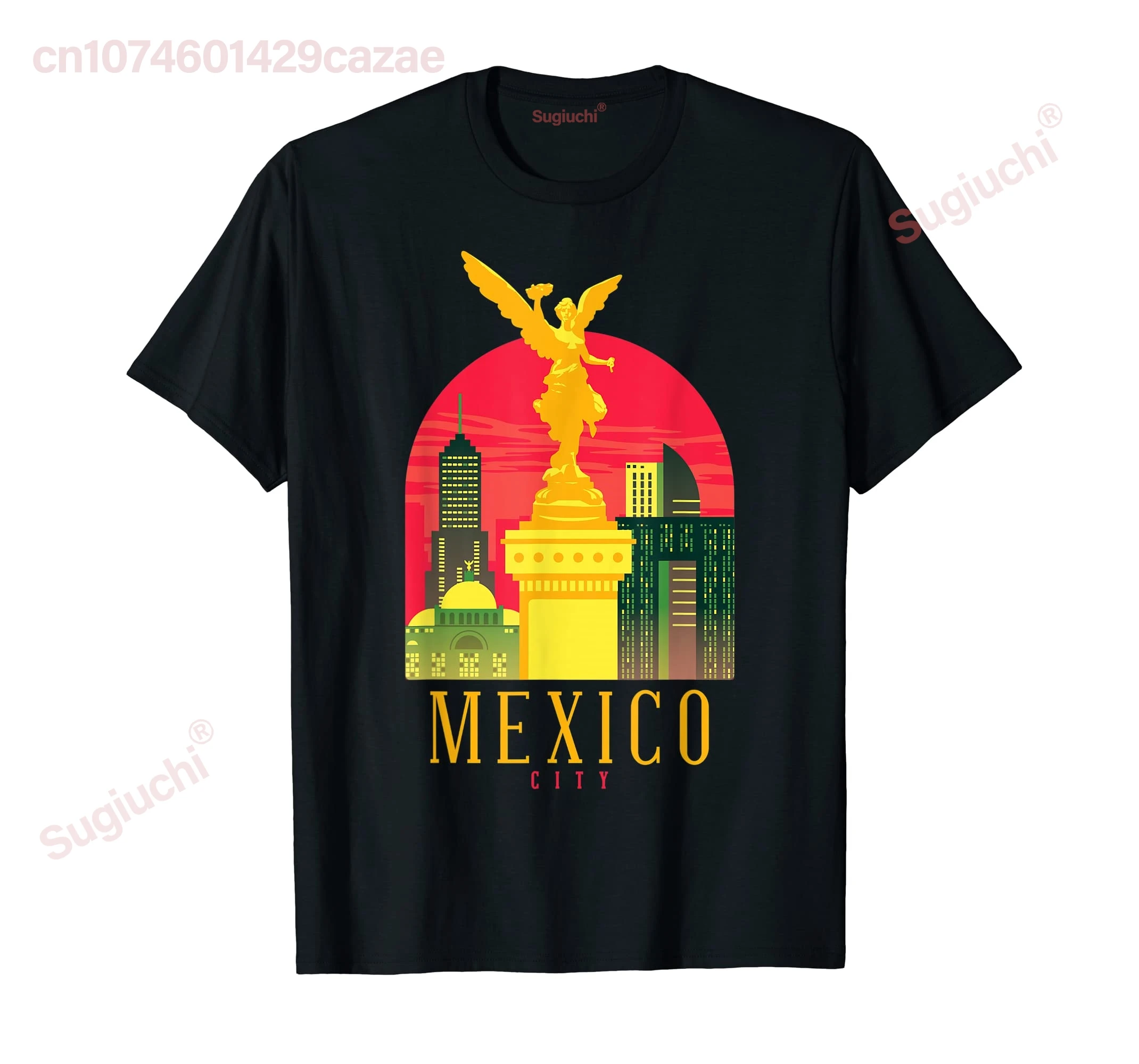 100% Cotton Mexico City Angel Of Independence Statue Souvenir Gift T-Shirt MEN WOMEN UNISEX T Shirts Size S-6XL