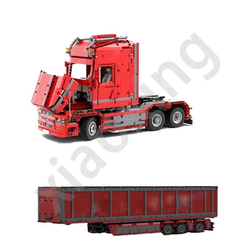 

New Scania Truck MOC-57465 T580 City Construction Vehicle Trailer Model Building Blocks Kit Kids Toys Kids Christmas Gifts