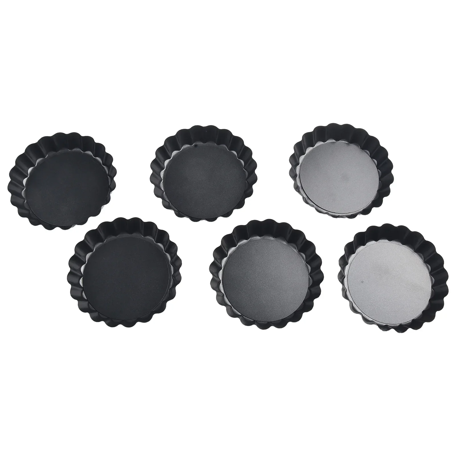 6 Pcs Non-stick Tart Pan / 4-inch Egg Tart Pie Baking Tray   Easy Demoulding Cake Chassis Pearl Yarn Texture Is Not Sticky
