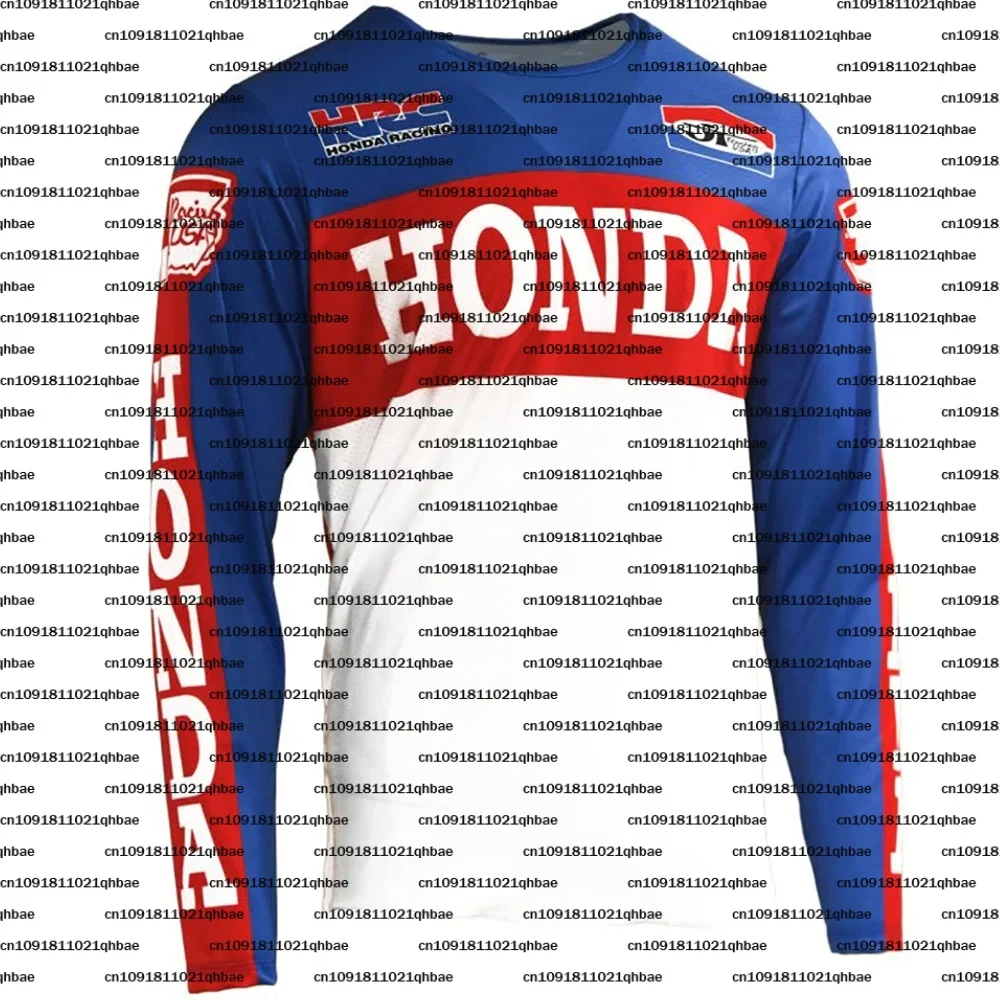 

Summer Moto Cycling Event Uniform Men Women Motorcycle Racing Enthusiasts Honda Long Sleeved Tee Motocross Breathable Jersey