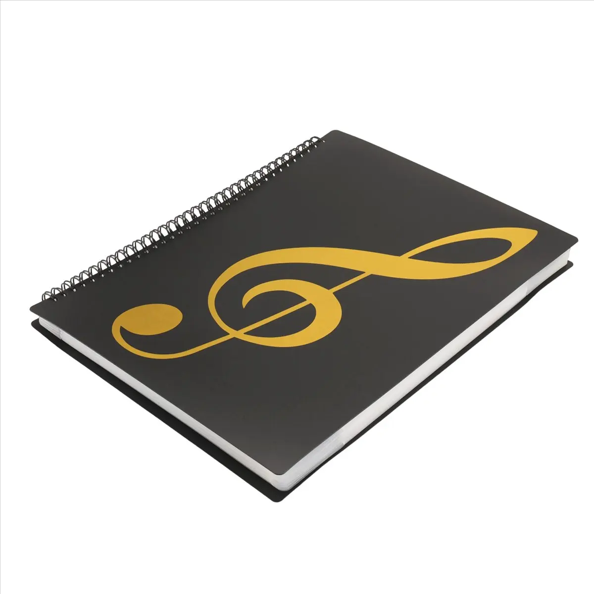 ABXY Sheet Music Folder, 60 Pages, Sheet Music/Holder,Fits Letter Size A4, Writable & Detachable Choir Folder (Black)