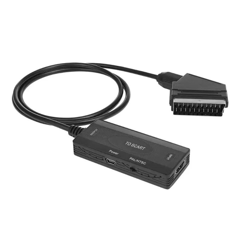 AA08--Compatible To SCART Converter, HD Digital Video -Compatible To Analog Video And L/R Audio Adapter Support DVI