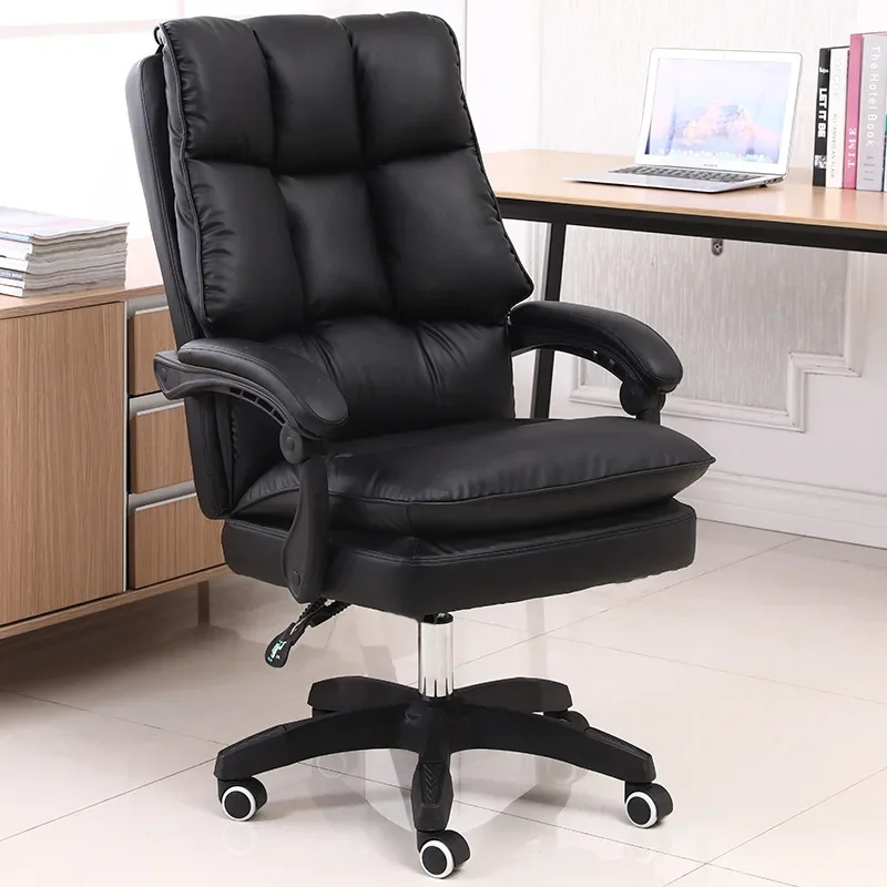 

z for Factory Leather Recliner Ergonomic Computer chair Good Quality Soft Pad Upholstered Boss Chair Office Chair with Foot Res