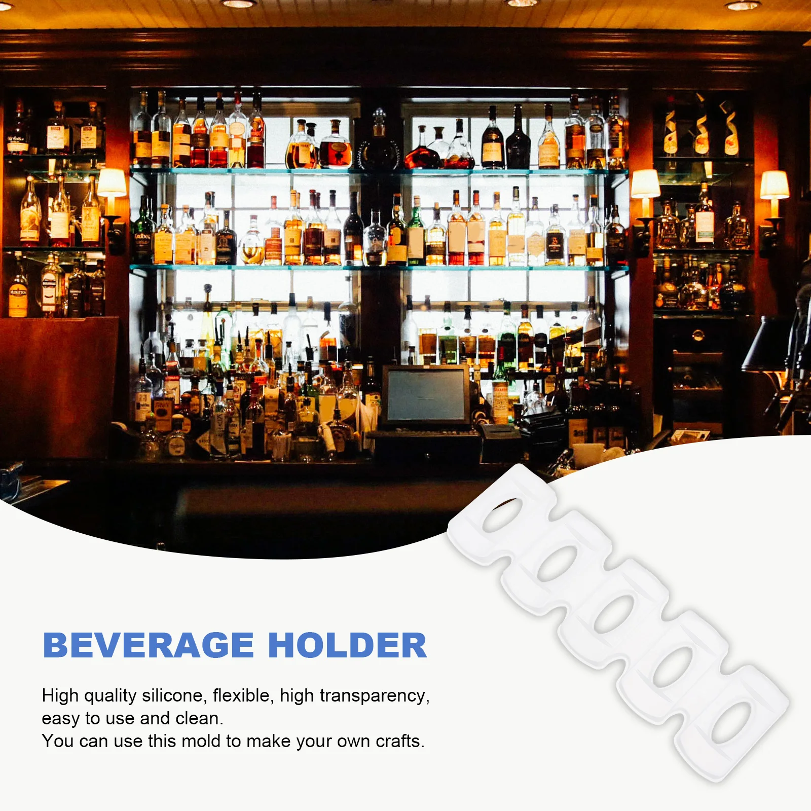 

1Pcs Drink Storage Rack Mold Silicone Beverage Holder DIY Mold Smooth Surface Fast Demolding Ideal for Creative Crafting