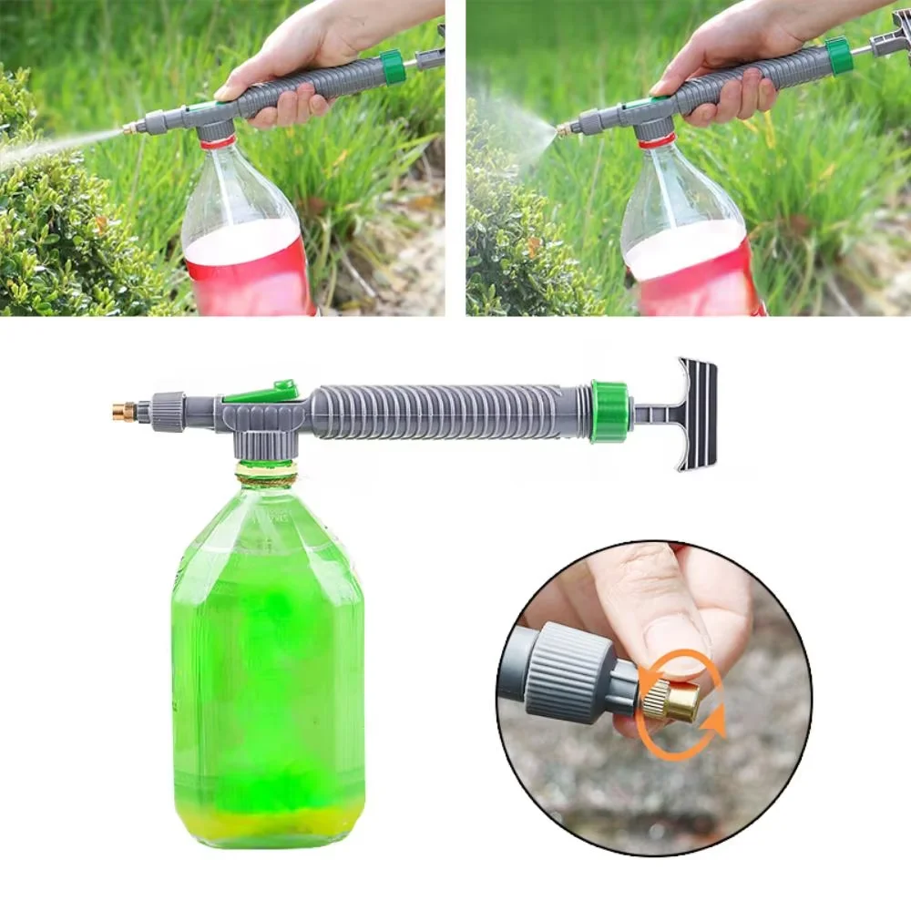 

Garden Watering Nozzle Sprayer Tool Manual Air Pressure Sprayer Adjustable Beverage Bottle Sprinkler